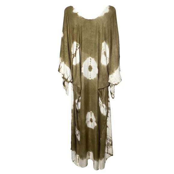 Free People Spellbound Tie Dye Kimono One Size Tan Beige Camel - Picture 2 of 4